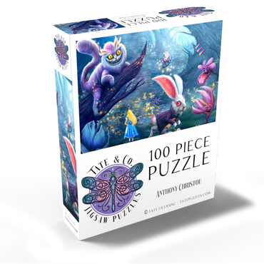 Alice in Wonderland & Cheshire Cat - Anthony Christou 100 Jigsaw Puzzle box view2