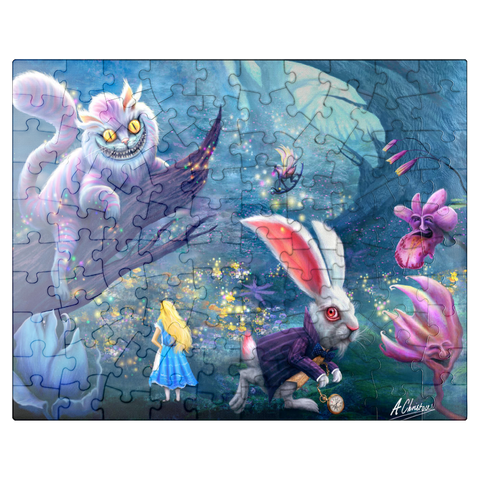 puzzleplate Alice in Wonderland & Cheshire Cat - Anthony Christou 100 Jigsaw Puzzle
