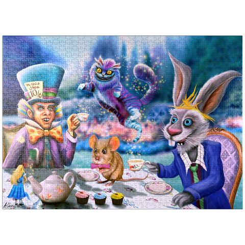 puzzleplate Alice in Wonderland Tea Party - Anthony Christou 1000 Jigsaw Puzzle