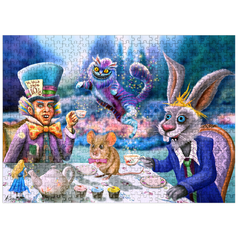 puzzleplate Alice in Wonderland Tea Party - Anthony Christou 500 Jigsaw Puzzle