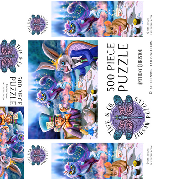 Alice in Wonderland Tea Party - Anthony Christou 500 Jigsaw Puzzle box 3D Modell