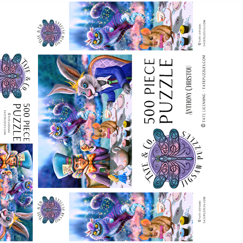 Alice in Wonderland Tea Party - Anthony Christou 500 Jigsaw Puzzle box 3D Modell