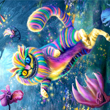 Rainbow Cheshire Cat, Alice in Wonderland - Anthony Christou 1000 Jigsaw Puzzle 3D Modell