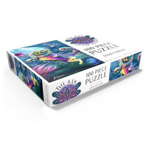 Rainbow Cheshire Cat, Alice in Wonderland - Anthony Christou 100 Jigsaw Puzzle box view1