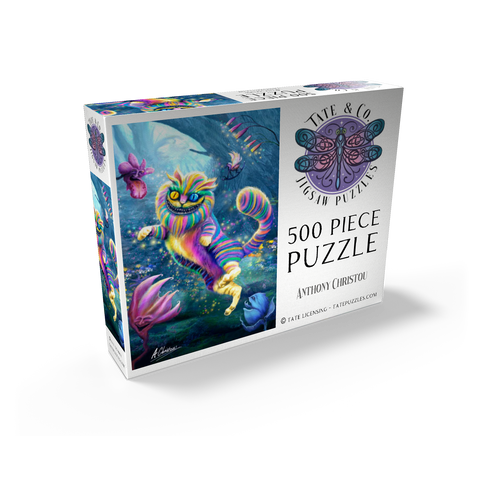 Rainbow Cheshire Cat, Alice in Wonderland - Anthony Christou 500 Jigsaw Puzzle box view2