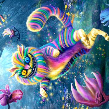 Rainbow Cheshire Cat, Alice in Wonderland - Anthony Christou 500 Jigsaw Puzzle 3D Modell