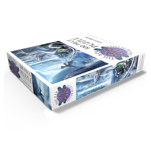 Waterfall dragons -Anthony Christou 100 Jigsaw Puzzle box view1