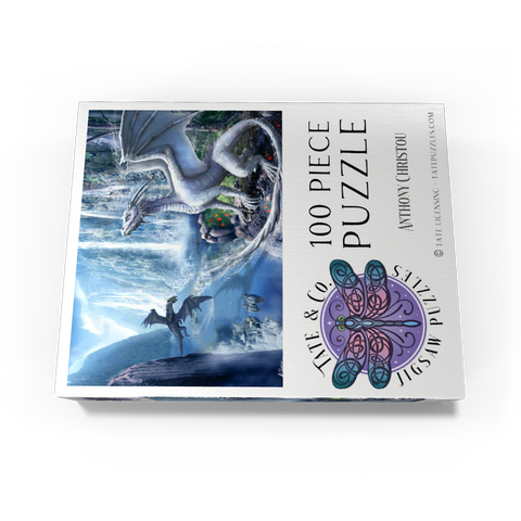 Waterfall dragons -Anthony Christou 100 Jigsaw Puzzle box view3