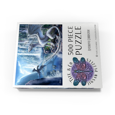 Waterfall dragons -Anthony Christou 500 Jigsaw Puzzle box view3