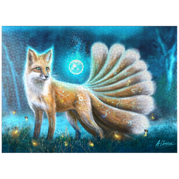 puzzleplate Kitsune Japanese fox -Anthony Christou 1000 Jigsaw Puzzle