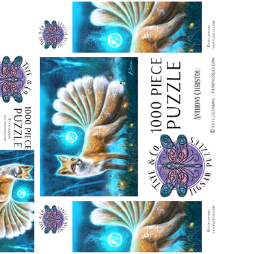 Kitsune Japanese fox -Anthony Christou 1000 Jigsaw Puzzle box 3D Modell