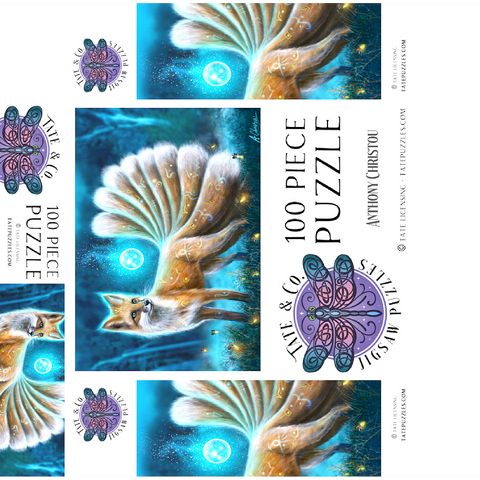 Kitsune Japanese fox -Anthony Christou 100 Jigsaw Puzzle box 3D Modell