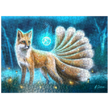 puzzleplate Kitsune Japanese fox -Anthony Christou 500 Jigsaw Puzzle