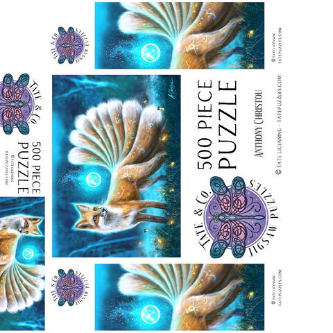 Kitsune Japanese fox -Anthony Christou 500 Jigsaw Puzzle box 3D Modell