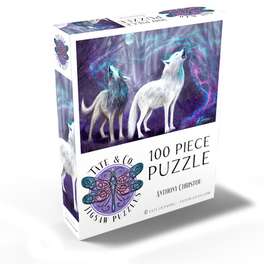 Magical Wolf Howl - Anthony Christou 100 Jigsaw Puzzle box view2