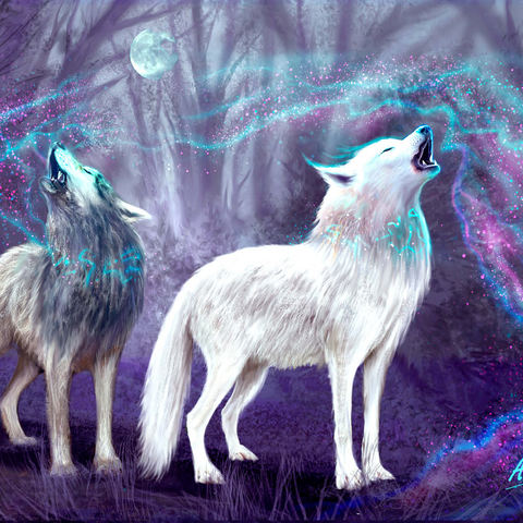 Magical Wolf Howl - Anthony Christou 500 Jigsaw Puzzle 3D Modell