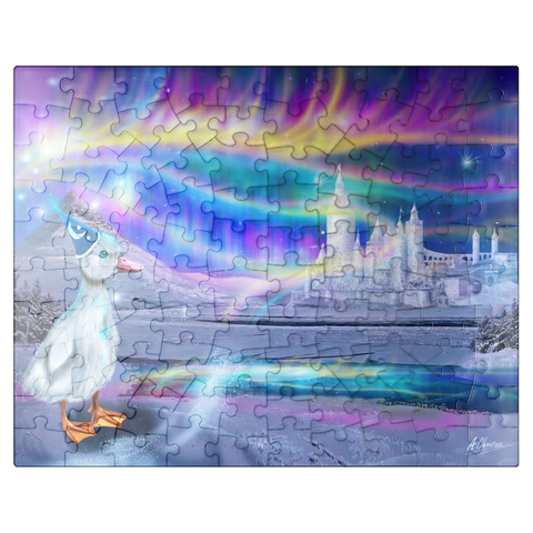 puzzleplate Quacker Jack's Duck Aurora -Anthony Christou 100 Jigsaw Puzzle