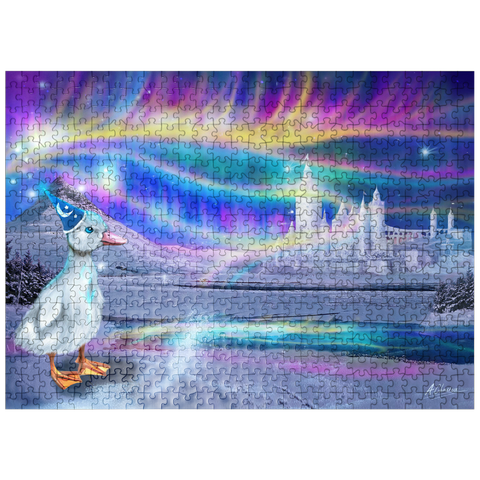 puzzleplate Quacker Jack's Duck Aurora -Anthony Christou 500 Jigsaw Puzzle