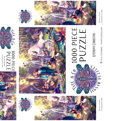 Gaia's Haven Fairy & Unicorn Forest - Anthony Christou 1000 Jigsaw Puzzle box 3D Modell