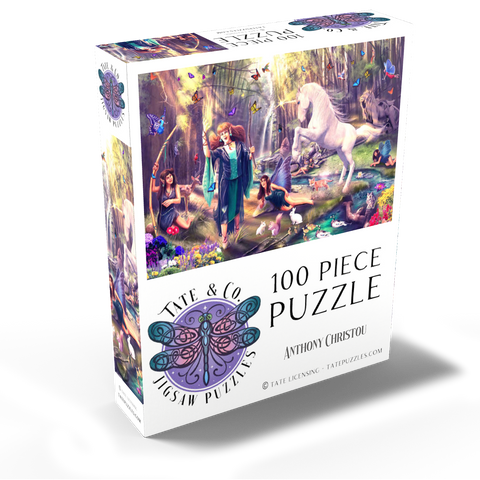 Gaia's Haven Fairy & Unicorn Forest - Anthony Christou 100 Jigsaw Puzzle box view2