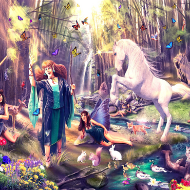 Gaia's Haven Fairy & Unicorn Forest - Anthony Christou 100 Jigsaw Puzzle 3D Modell