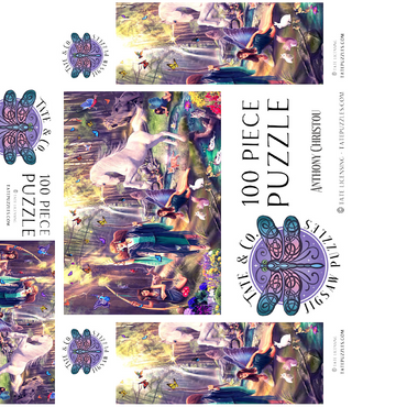 Gaia's Haven Fairy & Unicorn Forest - Anthony Christou 100 Jigsaw Puzzle box 3D Modell