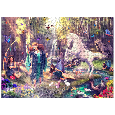 puzzleplate Gaia's Haven Fairy & Unicorn Forest - Anthony Christou 500 Jigsaw Puzzle