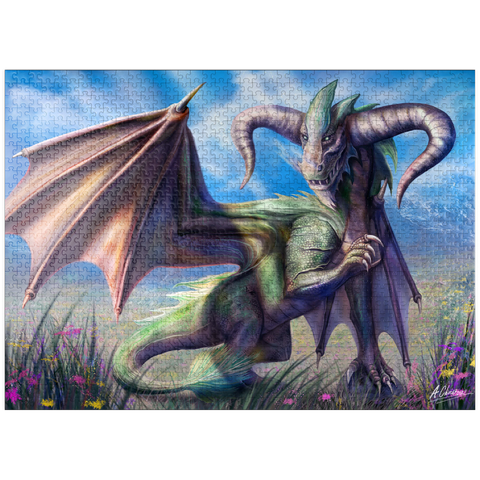 puzzleplate Taurus Dragon Zodiac - Anthony Christou 1000 Jigsaw Puzzle