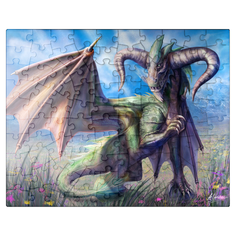 puzzleplate Taurus Dragon Zodiac - Anthony Christou 100 Jigsaw Puzzle