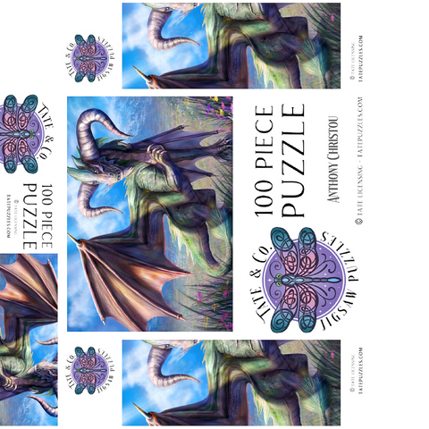 Taurus Dragon Zodiac - Anthony Christou 100 Jigsaw Puzzle box 3D Modell