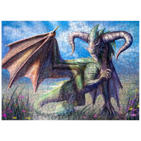 puzzleplate Taurus Dragon Zodiac - Anthony Christou 500 Jigsaw Puzzle
