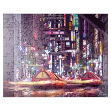 puzzleplate Future Tokyo Cyberpunk - Anthony Christou 100 Jigsaw Puzzle