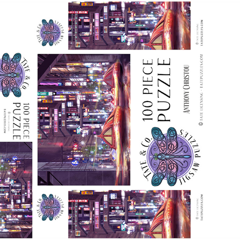 Future Tokyo Cyberpunk - Anthony Christou 100 Jigsaw Puzzle box 3D Modell