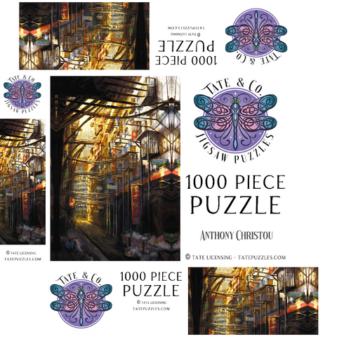 -Kowloon-China Cyberpunk Landscape - Anthony Christou 1000 Jigsaw Puzzle box 3D Modell