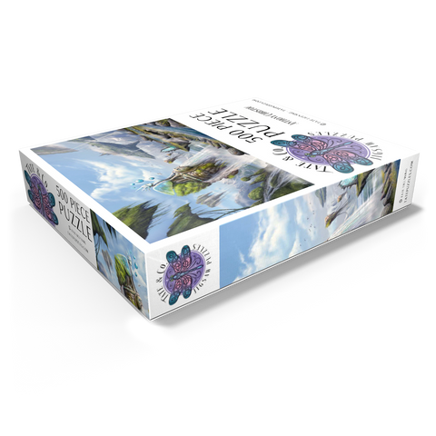 -Waterfalls Dreamscape Argolida Surreal Landscape -Anthony Christou 500 Jigsaw Puzzle box view1