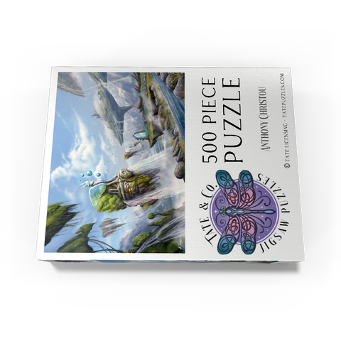 -Waterfalls Dreamscape Argolida Surreal Landscape -Anthony Christou 500 Jigsaw Puzzle box view3