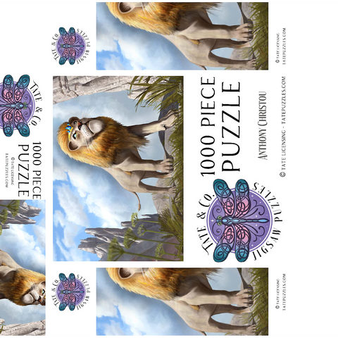 Lions Pride - Anthony Christou 1000 Jigsaw Puzzle box 3D Modell