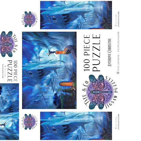 Ocean Dreamscape Nerostrios Landscape -Anthony Christou 100 Jigsaw Puzzle box 3D Modell