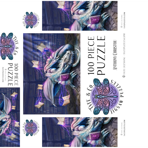 Helios Library Dragon - Anthony Christou 100 Jigsaw Puzzle box 3D Modell