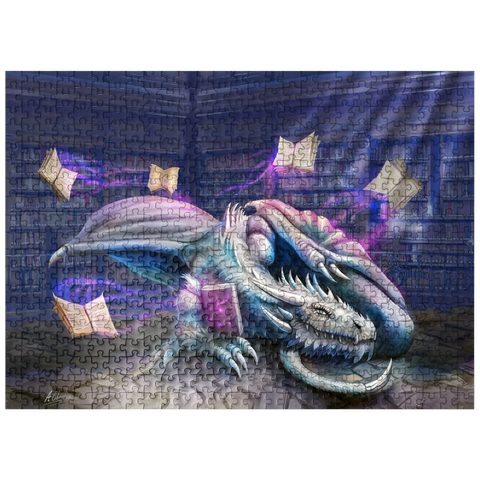 puzzleplate Helios Library Dragon - Anthony Christou 500 Jigsaw Puzzle
