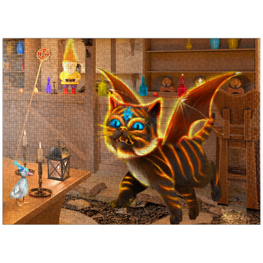 puzzleplate Bixie Cat Dragon - Anthony Christou 1000 Jigsaw Puzzle