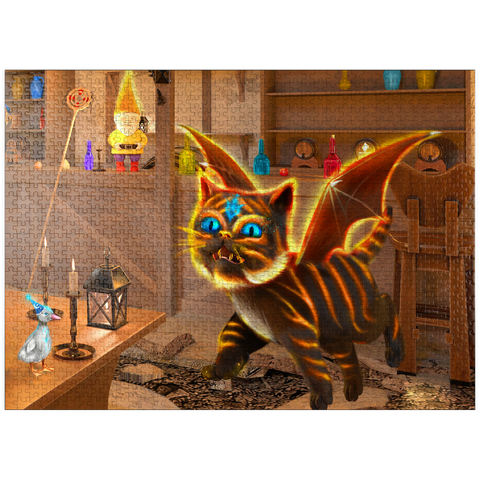 puzzleplate Bixie Cat Dragon - Anthony Christou 1000 Jigsaw Puzzle