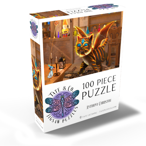 Bixie Cat Dragon - Anthony Christou 100 Jigsaw Puzzle box view2