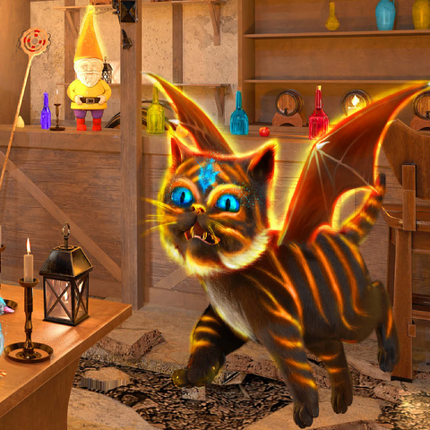 Bixie Cat Dragon - Anthony Christou 100 Jigsaw Puzzle 3D Modell