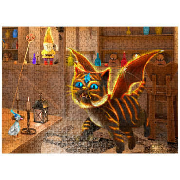 puzzleplate Bixie Cat Dragon - Anthony Christou 500 Jigsaw Puzzle