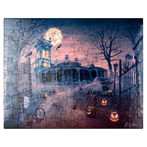 puzzleplate Halloween Horror Manor of Madness Haunted House - Anthony Christou 100 Jigsaw Puzzle