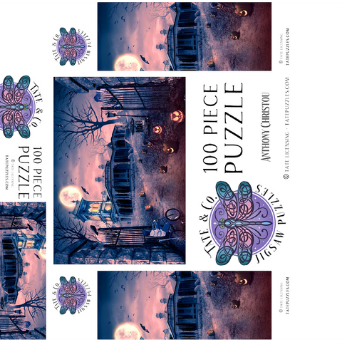 Halloween Horror Manor of Madness Haunted House - Anthony Christou 100 Jigsaw Puzzle box 3D Modell