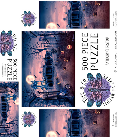 Halloween Horror Manor of Madness Haunted House - Anthony Christou 500 Jigsaw Puzzle box 3D Modell