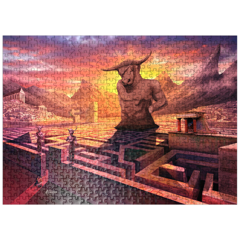 puzzleplate Greek Labyrinth of Alithiiria Mythology -Anthony Christou 500 Jigsaw Puzzle