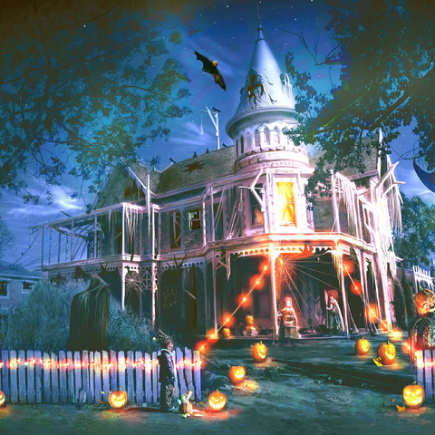 Halloween Haunted House - Anthony Christou 100 Jigsaw Puzzle 3D Modell